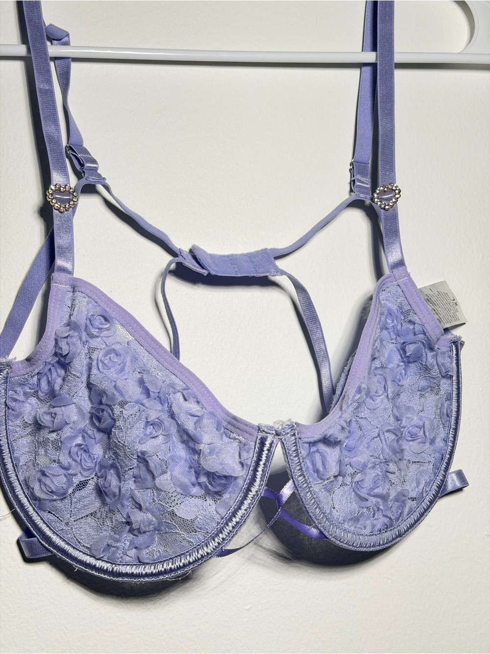 Savage X Fenty Lavender Floral Lace Underwire Bra
